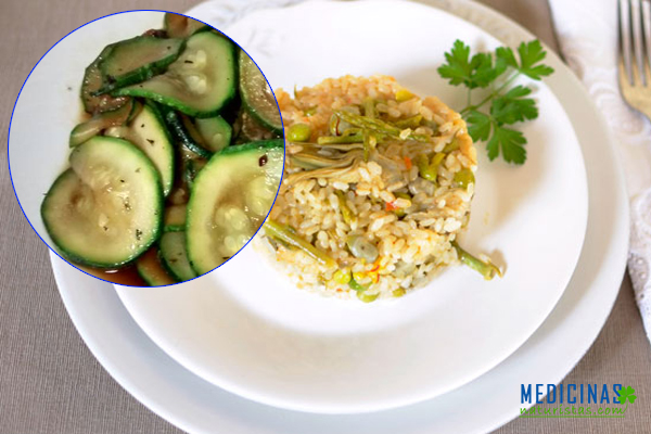 Zapallito italiano con arroz para alergia alimentaria